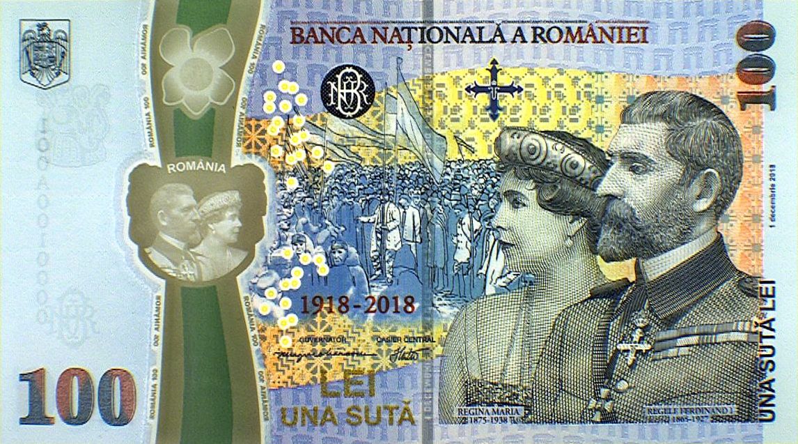 Banca Națională a lansat bancnota aniversară dedicată Centenarului Marii Uniri
